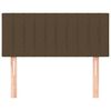 vidaXL T&ecirc;te de lit Marron Fonc&eacute; 100x5x78/88 cm Tissu