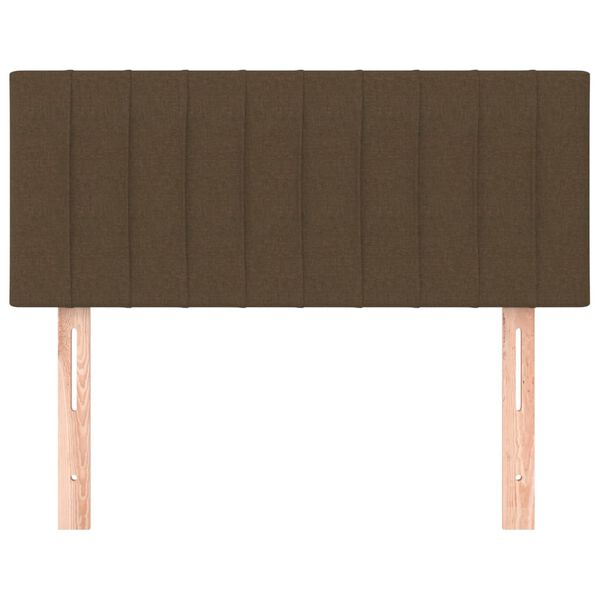 vidaXL T&ecirc;te de lit Marron Fonc&eacute; 100x5x78/88 cm Tissu