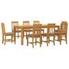 vidaXL Ensemble de salle &agrave; manger 9 pc Gris Bois de ch&ecirc;ne massif