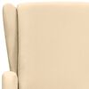 vidaXL Fauteuil de massage Crème Tissu