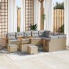 vidaXL Ensemble de canapé de jardin 12 pcs beige et gris clair