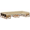 vidaXL Ensemble de canap&eacute;s d'ext&eacute;rieur 11 pcs Naturel et Beige