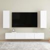 vidaXL Ensemble de meubles TV 4 pcs Blanc Bois d'ing&eacute;nierie