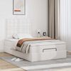 vidaXL Cadre de lit ottoman avec matelas blanc 120x190 cm similicuir