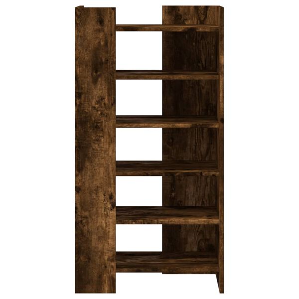 vidaXL Armoire &agrave; chaussures ch&ecirc;ne fum&eacute; 52x37,5x100cm bois d'ing&eacute;nierie