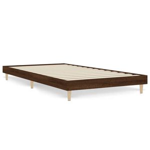 vidaXL Cadre de lit sans matelas ch&ecirc;ne marron 100x200 cm