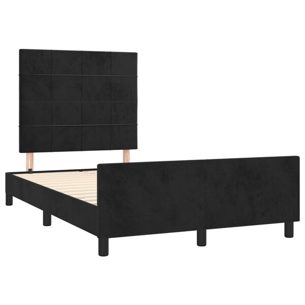 vidaXL Cadre de lit sans matelas noir 120x200 cm velours