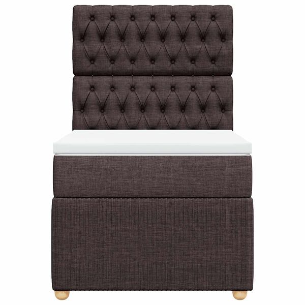 vidaXL Sommier &agrave; lattes de lit avec matelas Marron fonc&eacute; 80x200 cm