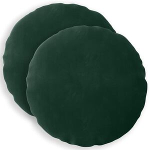 vidaXL Coussin avec oreiller HEERLEN 2 pi&egrave;ces Vert fonc&eacute; Velours