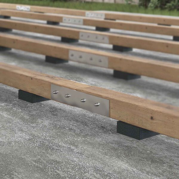 vidaXL Tapis de patio en granulat de caoutchouc Noir 9 x 9 x 0,3 cm