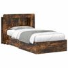 vidaXL Cadre de lit avec rangement Ch&ecirc;ne fum&eacute; 75 x 190 cm