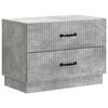 vidaXL Cabinet de chevet avec tiroir Gris b&eacute;ton 62 x 34,5 x 44,5 cm