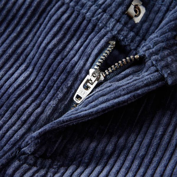 Pantalons pour enfants velours c&ocirc;tel&eacute; bleu marine 128