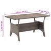 vidaXL Table de jardin Gris 120x70x66 cm R&eacute;sine tress&eacute;e