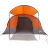 vidaXL Tente familiale tunnel 8 personnes gris et orange imperm&eacute;able