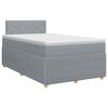 vidaXL Lit boxspring avec matelas Gris clair 120 x 200 cm Tissu