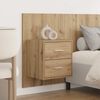 vidaXL T&ecirc;te de lit avec armoire avec tiroir 3 pcs Ch&ecirc;ne artisanal