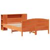 vidaXL Lit biblioth&egrave;que sans matelas cire marron 150x200 cm pin massif