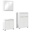 vidaXL Ensemble de mobilier de salle de bain 3 pcs Blanc brillant
