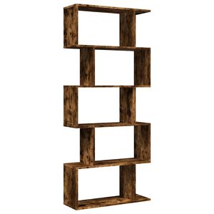 vidaXL &Eacute;tag&egrave;re s&eacute;paratrice de pi&egrave;ce &agrave; 5 niveaux ch&ecirc;ne fum&eacute; 70x24x161cm