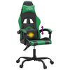 vidaXL Chaise de jeu pivotante Noir et vert Similicuir