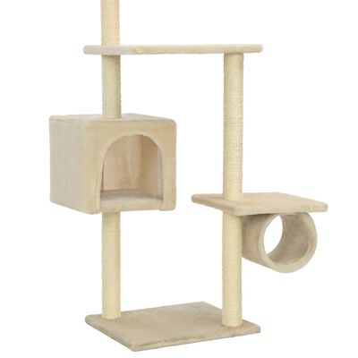 Vidaxl Arbre A Chat Avec Griffoirs En Sisal 260 Cm Beige Vidaxl Fr