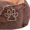vidaXL Lit pour chiens avec coussin Cuir artificiel PU Taille S Marron