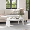 vidaXL Table basse Blanc 80 x 50 x 31 cm Bois massif en pin