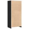 vidaXL Armoire Ch&ecirc;ne noir 80 x 52 x 180 cm Bois d'ing&eacute;nierie