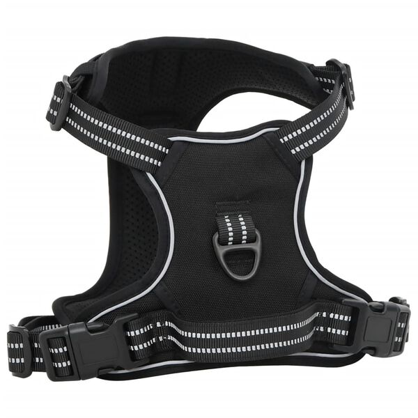 vidaXL Harnais pour chien avec laisse et collier r&eacute;glables noir S