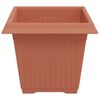 vidaXL Pot de Fleurs Carr&eacute; 6 pcs Rouge brique 20 x 20 x 16 cm