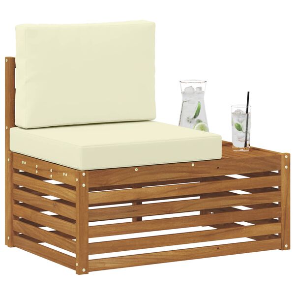 vidaXL Canap&eacute; d'ext&eacute;rieur extr&eacute;mit&eacute; Naturel 91 x 63 x 73 cm