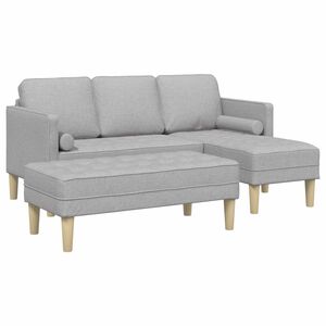 vidaXL Ensemble de Canap&eacute;s 2 pc Gris nuage Polyester