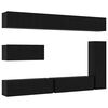 vidaXL Ensemble meuble TV 7 pc Ch&ecirc;ne noir Bois d'ing&eacute;nierie