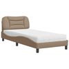 vidaXL Lit avec matelas Hvar cappuccino 90x190 cm similicuir