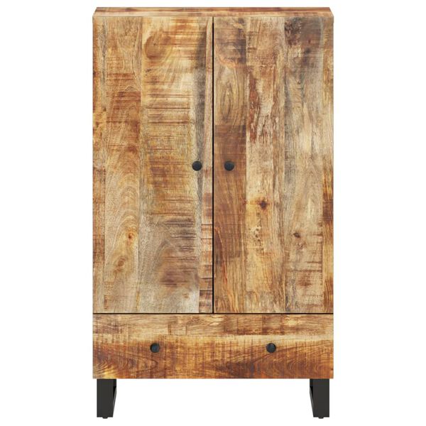vidaXL Buffet haut avec tiroir 60x33x100cm bois massif manguier et fer