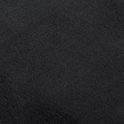 vidaXL Tapis lavable à poils courts doux et moelleux antidérapant noir