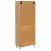 vidaXL Haut Armoire 2 pcs Ch&ecirc;ne artisanal Bois d'ing&eacute;nierie et verre
