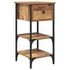 vidaXL Cabinet de chevet Marron 33,5 x 36 x 70 cm Bois d&rsquo;ing&eacute;nierie