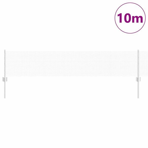 vidaXL Cl&ocirc;ture et Poteau Argent 0,4 x 10 m Acier