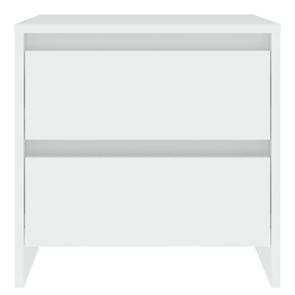vidaXL Tables de chevet 2 pcs blanc 45x34,5x44,5 cm bois d&rsquo;ing&eacute;nierie