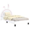 vidaXL Cadre de lit pour enfants avec t&ecirc;te de lit Blanc 80 x 200 cm PU
