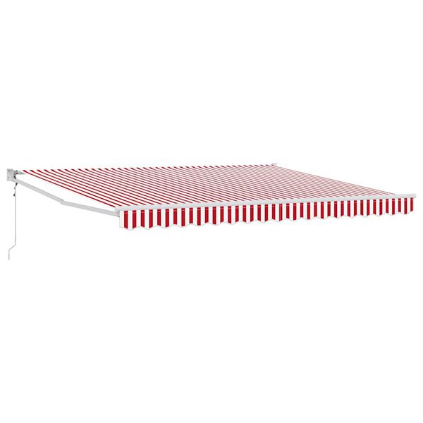 vidaXL Auvent R&eacute;tractable Rouge et Blanc 400 &times; 300 cm