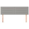 vidaXL T&ecirc;tes de lit Gris clair 144x5x78/88 cm Tissu