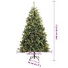 vidaXL Sapin de No&euml;l artificiel avec branches pliables et c&ocirc;nes 240 cm