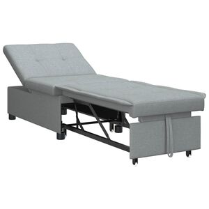 vidaXL Canap&eacute;-lit escamotable Gris clair 194 x 50 x 82 cm Contreplaqu&eacute;