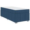 vidaXL Cadre de lit avec matelas Bleu 100 x 200 cm tissu