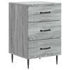 vidaXL Cabinet de chevet avec tiroir Sonoma gris 43 x 41 x 66,5 cm