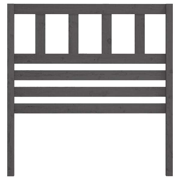 vidaXL T&ecirc;te de lit Gris 106x4x100 cm Bois massif de pin