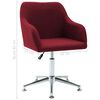 vidaXL Chaise pivotante à manger rouge bordeaux tissu